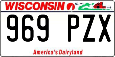 WI license plate 969PZX