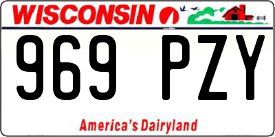 WI license plate 969PZY