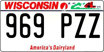 WI license plate 969PZZ