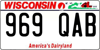 WI license plate 969QAB