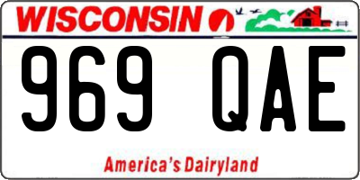 WI license plate 969QAE