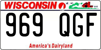 WI license plate 969QGF
