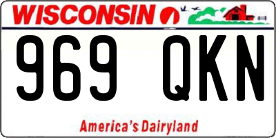 WI license plate 969QKN