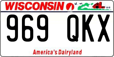 WI license plate 969QKX