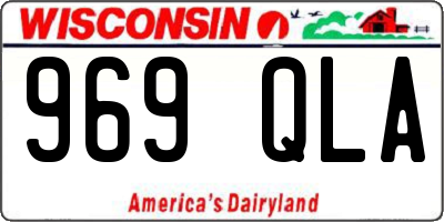WI license plate 969QLA