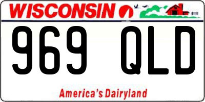 WI license plate 969QLD
