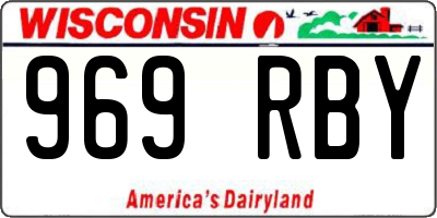 WI license plate 969RBY