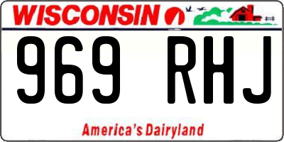 WI license plate 969RHJ