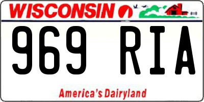 WI license plate 969RIA