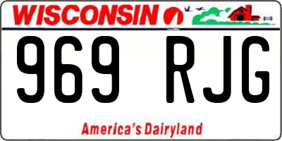 WI license plate 969RJG