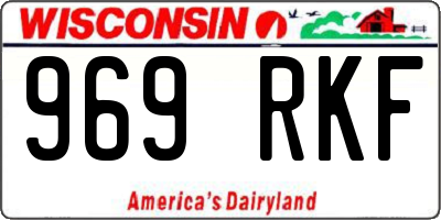 WI license plate 969RKF