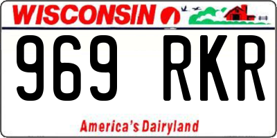 WI license plate 969RKR