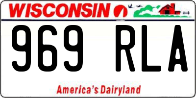 WI license plate 969RLA