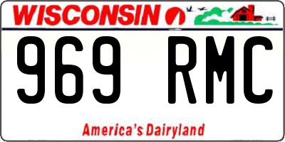 WI license plate 969RMC