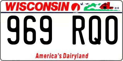 WI license plate 969RQO