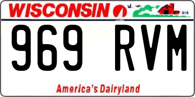 WI license plate 969RVM