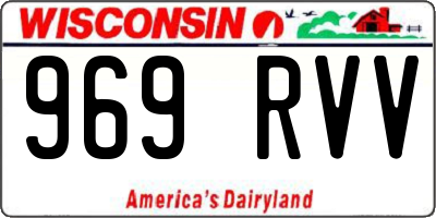 WI license plate 969RVV