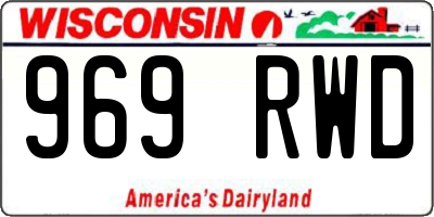 WI license plate 969RWD