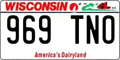 WI license plate 969TNO