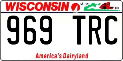 WI license plate 969TRC