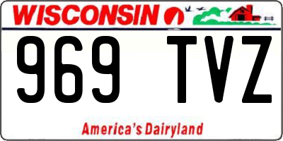 WI license plate 969TVZ