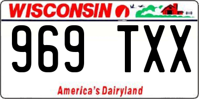 WI license plate 969TXX