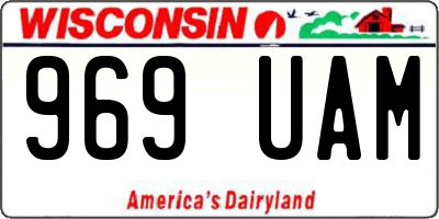 WI license plate 969UAM