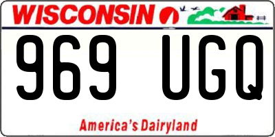 WI license plate 969UGQ