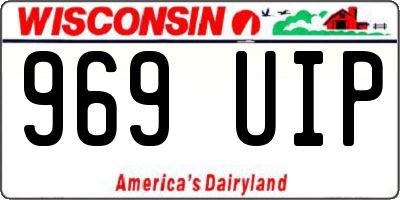 WI license plate 969UIP