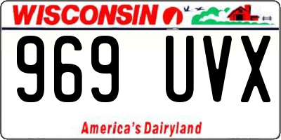 WI license plate 969UVX