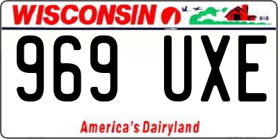 WI license plate 969UXE