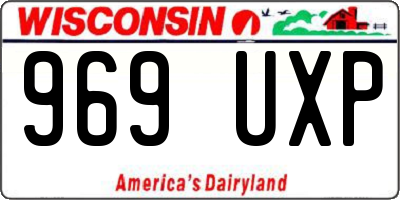 WI license plate 969UXP