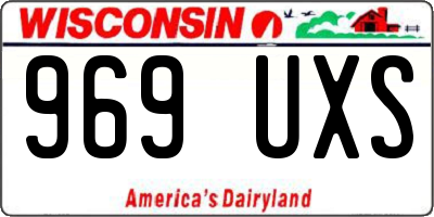 WI license plate 969UXS