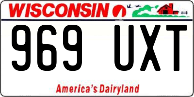 WI license plate 969UXT