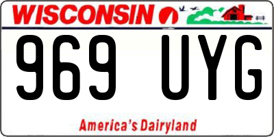 WI license plate 969UYG