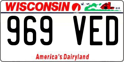 WI license plate 969VED