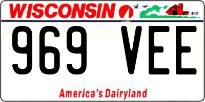 WI license plate 969VEE