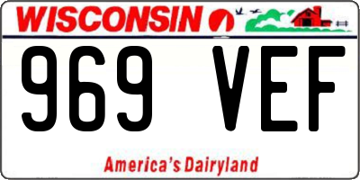 WI license plate 969VEF