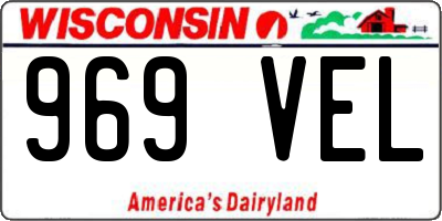 WI license plate 969VEL