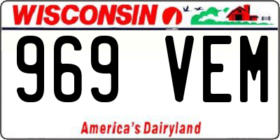 WI license plate 969VEM