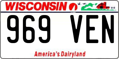 WI license plate 969VEN
