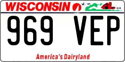 WI license plate 969VEP