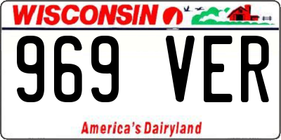 WI license plate 969VER
