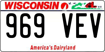 WI license plate 969VEV
