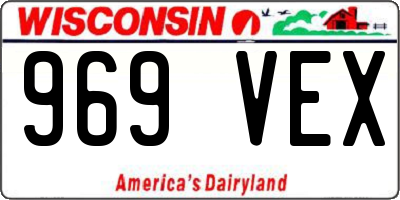 WI license plate 969VEX