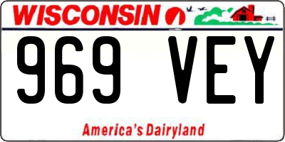 WI license plate 969VEY