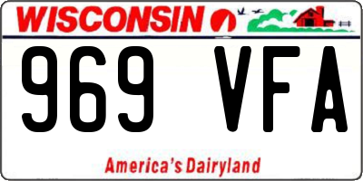 WI license plate 969VFA