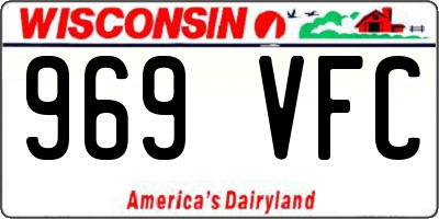 WI license plate 969VFC