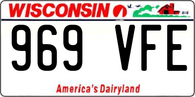 WI license plate 969VFE