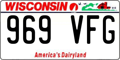 WI license plate 969VFG